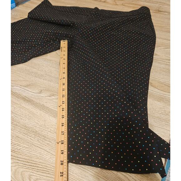 NEW Avenue Super Stretch Pull-On Capri Multicolor Polka Dots Plus Size 26 Black - Picture 4 of 8